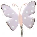Floristik24 Flower plug butterfly pastel 24cm 12pcs