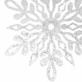 Floristik24 Snowflake to hang 14.5cm transparent, glitter 12pcs