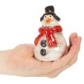 Snowman figurine with red scarf, Christmas decoration, 10cm | Floristik24.co.uk