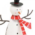 Floristik24 Christmas decoration, snowman with scarf, metal decoration for winter H33cm