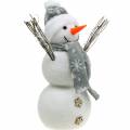 Floristik24 Snowman with scarf and hat white, gray decoration figure winter decoration