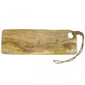 Floristik24 Deco tray mango wood natural serving tray with cord 58×19cm