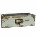 Floristik24 Planter wooden drawer antique gray 27cm x 13cm