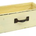Floristik24 Wooden drawer for planting Yellow Shabby Chic 25×13×8cm