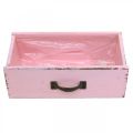 Floristik24 Wooden drawer planter pink shabby chic deco 25×13×8cm