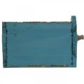 Floristik24 Plant box drawer wood shabby chic blue 25x13x9cm