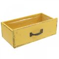 Floristik24 Plant box wooden drawer Shabby Chic Yellow 25x13x9cm