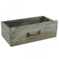 Floristik24 Plant box drawer wood shabby chic washed white 25x13x9cm