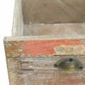 Floristik24 Planter wooden drawer antique for planting 20cm / 15cm