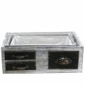 Floristik24 Planter drawers wood metal white 40/36/32cm 3 pcs
