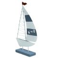 Floristik24 Sailing boat 11cm x 19cm white-blue 3pcs
