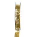 Floristik24 Gift ribbon gold with wire edge 15mm 25m