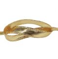 Floristik24 Ribbon with wire edge gold 15mm 25m