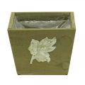 Floristik24 Plant box wood shabby chic wooden box green 11×14.5×14cm