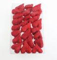 Floristik24 Sisal hearts 5-6 cm red 24p
