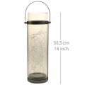 Garden lamp, solar lantern, light tube for decoration LED warm white H35cm