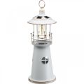Floristik24 Lighthouse with lighting, solar light, warm white, maritime garden decoration H47cm Ø18cm
