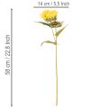 Artificial Sunflower Stems with Realistic Leaves and Blooms, 58cm, Set of 3 | Floristik24.co.uk