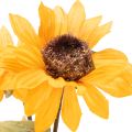 Artificial Sunflower Stems Set of 2 – 72cm, Yellow with Green Leaves, Indoor Decoration | Floristik24.co.uk