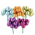 Floristik24 Mini Christmas Baubles on Wire Colorful Mirror Berries 25mm 140pcs Glass