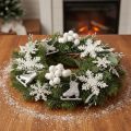 White Glass Mini Baubles on Wire, 25 mm, 140 Pieces for Floristry | Floristik24.co.uk