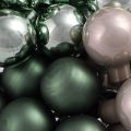 Mirror Berries Christmas Green Pearl Grey Ø20mm 140 pcs | Floristik24.co.uk