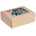 Mirror Berries Christmas Green Pearl Grey Ø20mm 140 pcs | Floristik24.co.uk