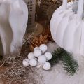 Mirror berries Ø2cm white matt, glossy 140 pcs | Floristik24.co.uk