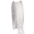 Floristik24 Cotton Lace Ribbon with Delicate Border 25mm x 10m White