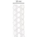 Cotton Lace Ribbon with Delicate Border 25mm x 10m White | Floristik24.co.uk