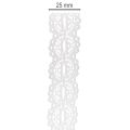 Cotton Lace Ribbon on Roll 25mm x 10m for DIY and Decorations, White | Floristik24.co.uk