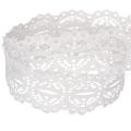 Cotton Lace Ribbon on Roll 25mm x 10m for DIY and Decorations, White | Floristik24.co.uk