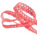 Floristik24 Lace ribbon decorative ribbon Coral W16mm L20m