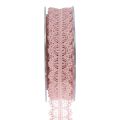 Floristik24 Lace ribbon gift ribbon ribbon lace old pink 26mm 20m