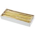 Floristik24 Taper candles 300/23 gold table candles 12 pieces