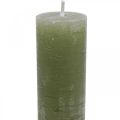 Solid coloured candles olive green taper candles 34×240mm 4 pcs | Floristik24.co.uk