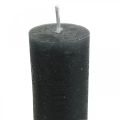 Floristik24 Candles solid colored anthracite candles 34×240mm 4pcs
