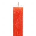 Floristik24 Candles colored through Orange 34mm x 240mm 4pcs