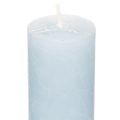 Set of 4 Blue Wax Taper Candles 34x240mm for Indoor Decoration | Floristik24.co.uk