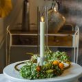 Modern Taper Candle Holder with Glass Cylinder and Base in Taupe, 31cm | Floristik24.co.uk