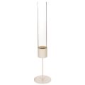 Floristik24 Modern Taupe Taper Candle Holder with Glass Cylinder, 45cm