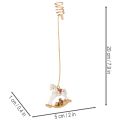 Gold Christmas Tree Candle Holders with Rocking Horse Design, 20cm, Set of 3 | Floristik24.co.uk