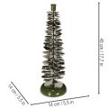 Candle Holder in Green Metal Christmas Tree Design 45cm | Floristik24.co.uk