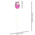 Wooden Owl Plant Stakes for Flower Arrangements and Pots, 31cm, Set of 12 | Floristik24.co.uk