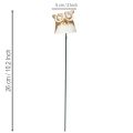 Ceramic owl stake decorative figure for plants 26cm 2pcs | Floristik24.co.uk
