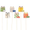 Floristik24 Wooden Gift Box Plant Sticks Set – 31cm, Multicolored, 12 pcs