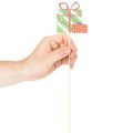 Wooden Gift Box Plant Sticks Set – 31cm, Multicolored, 12 pcs | Floristik24.co.uk