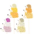 Floristik24 Decorative Wooden Hedgehog Family Garden Stakes 34cm, Set of 12