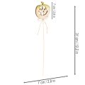 Wooden Pumpkin Picks with Faces, 31cm, 12-Pack – Halloween and Autumn Decoration | Floristik24.co.uk