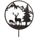 Metal Garden Stake with Deer